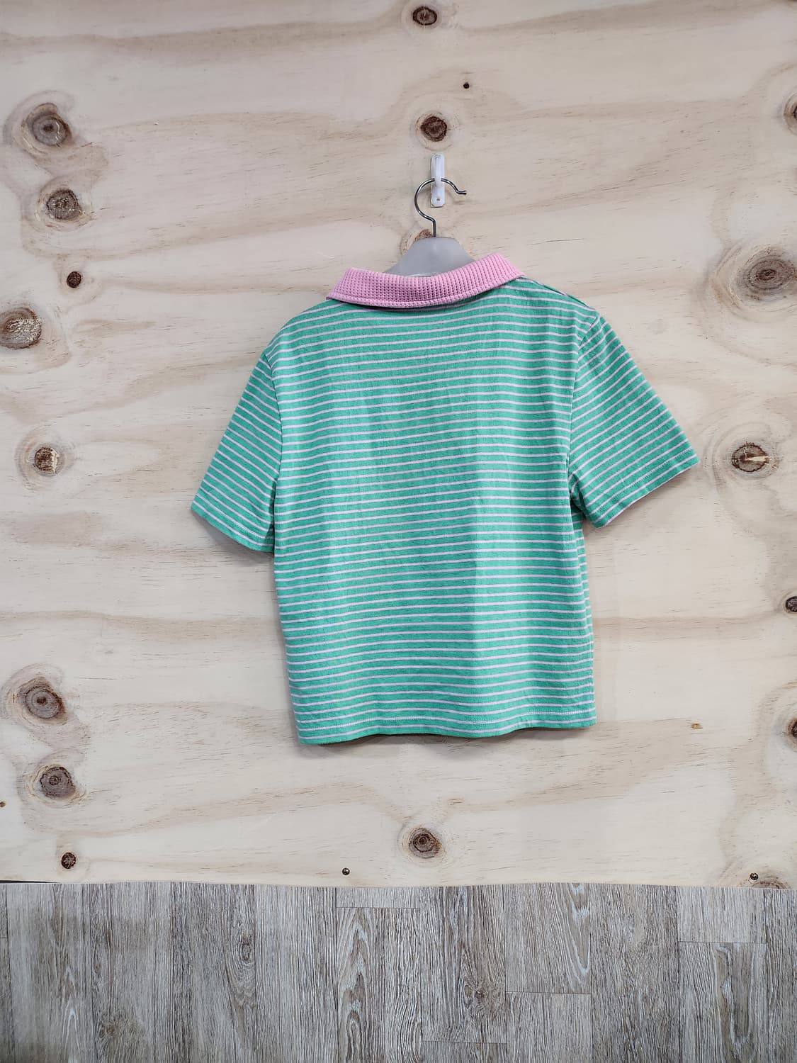 1167) CLUMPPY 스트라이프 카라 반팔티 상품이미지2