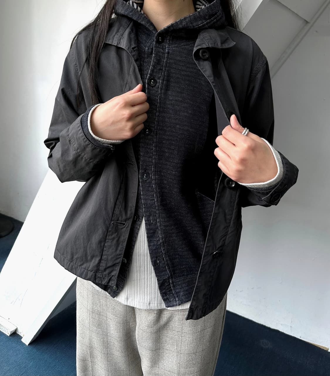 Mild cotton sweat hooded parka 상품이미지10