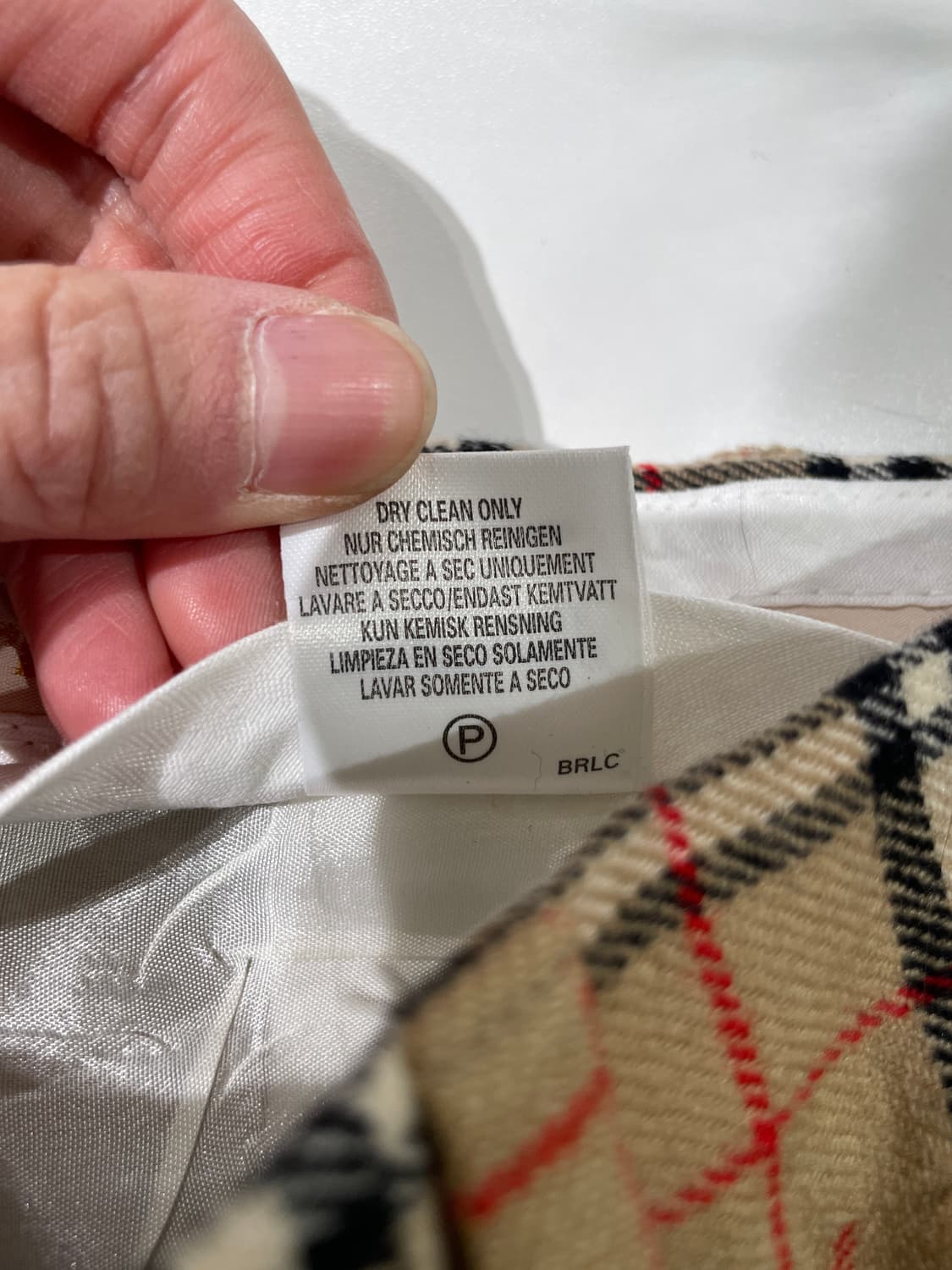 버버리 골프 베이지 폴드 햄 노바체크 울 트라우저 상품이미지9