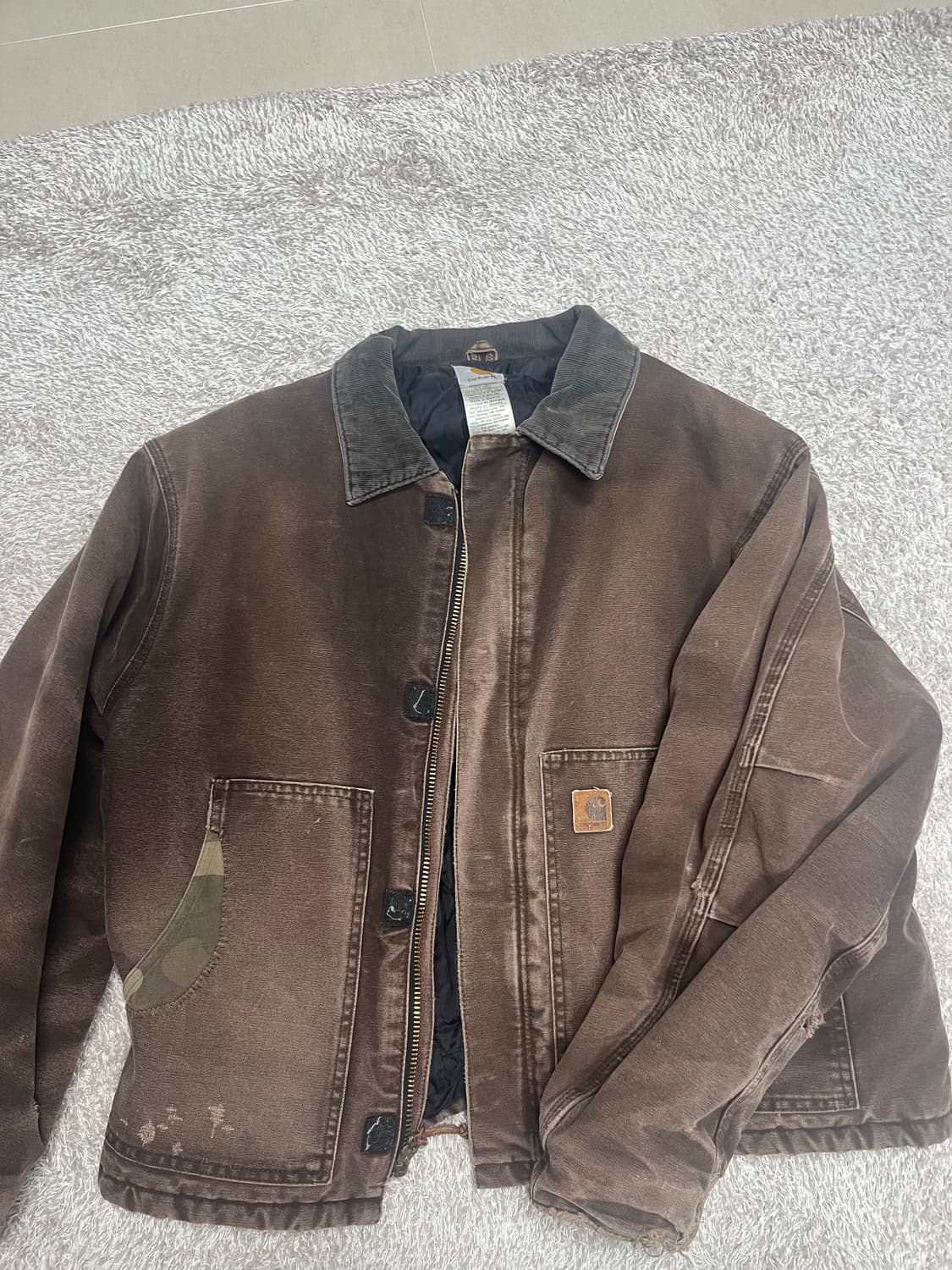 칼하트 j22 dkb 디트로이트 빈티지 워크자켓 상품이미지3