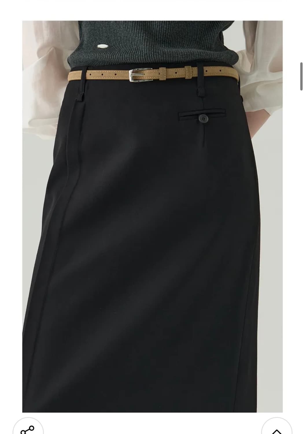 (새상품)(S) 드로우핏 우먼 에이치 라인 스트랩 펜슬 스커트 상품이미지5