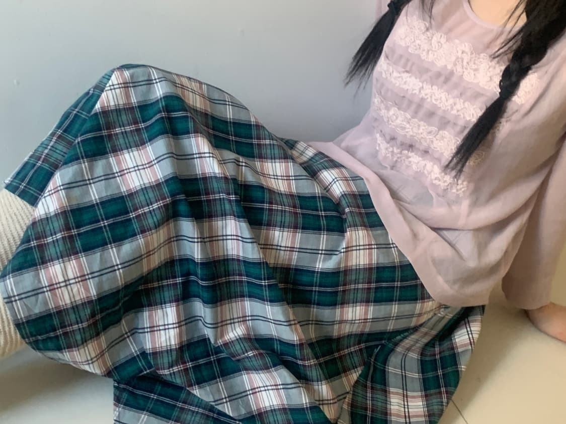 Check flare skirt 상품이미지10