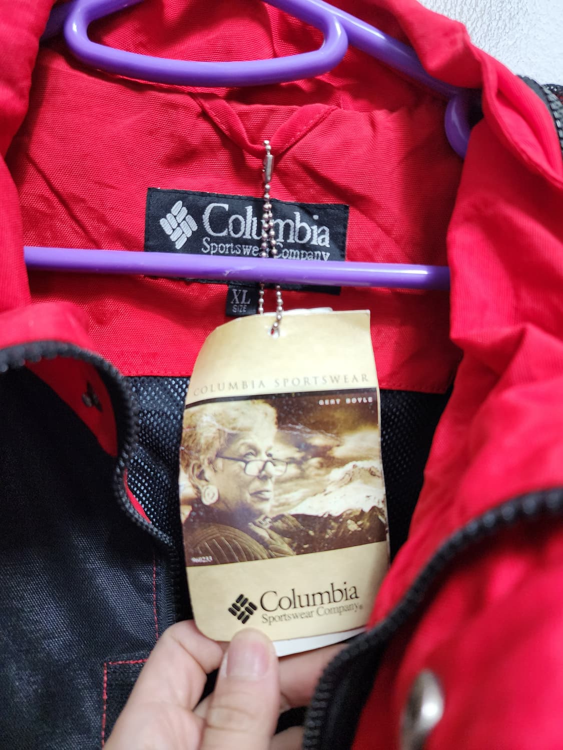 (새상품) 컬럼비아 USA 90s 손목로고 바람막이 마운틴자켓 상품이미지8