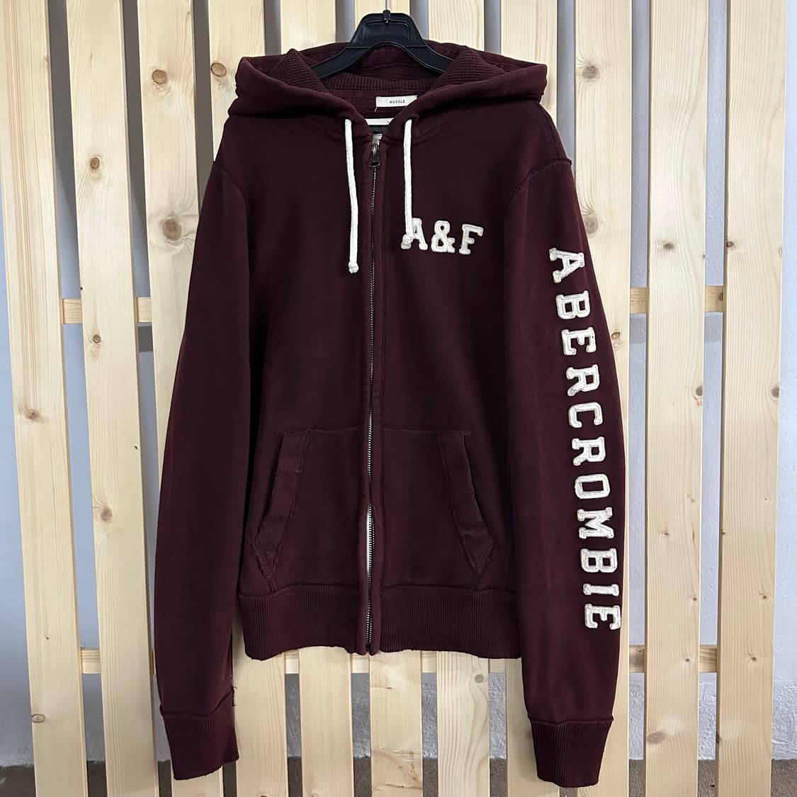 (M~L) 아베크롬비 버건디 후드집업 상품이미지1