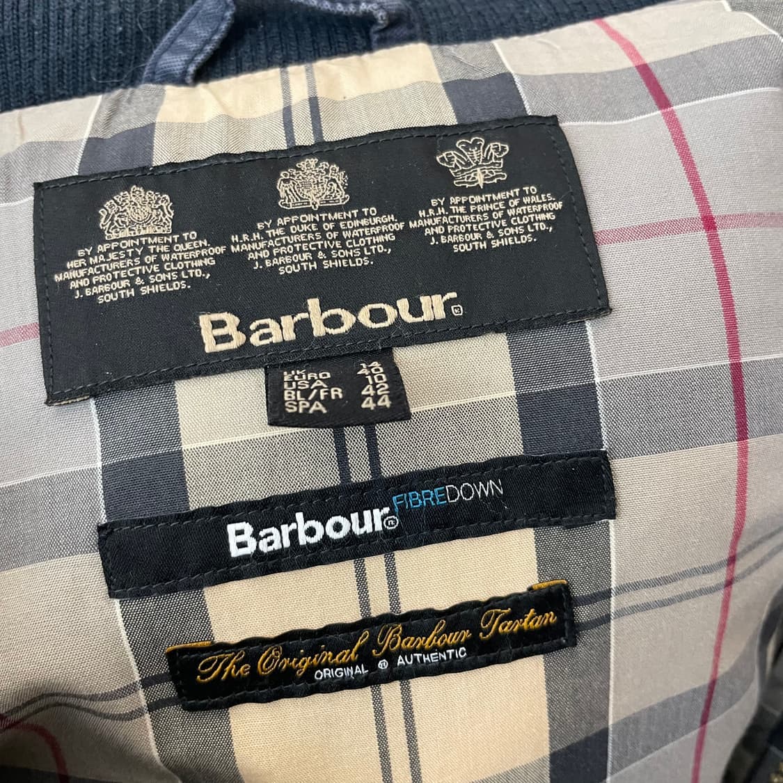 바버 네이비 벨티드 다운 패딩 상품이미지8