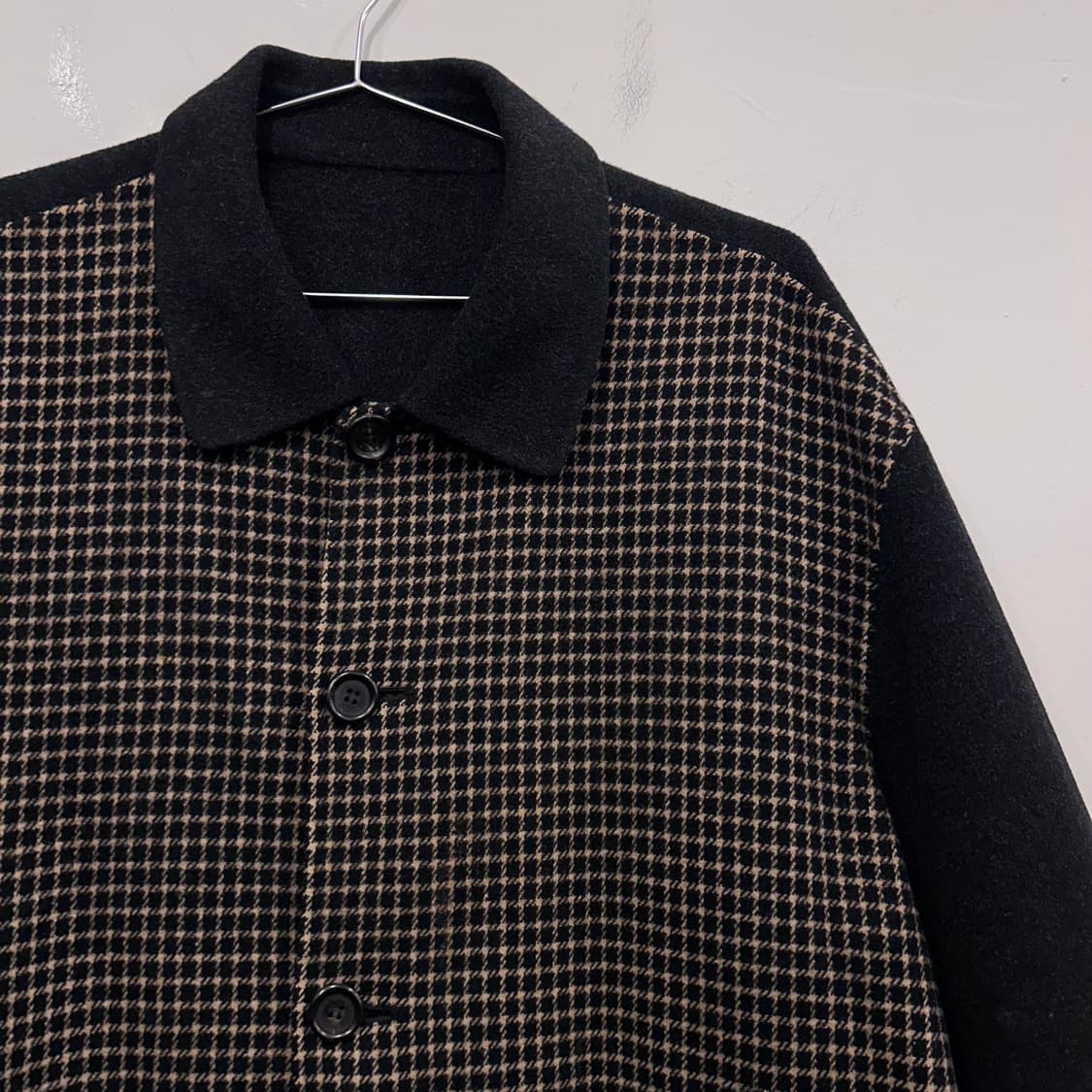 벌링턴 밀라노 울 패터닝 크롭 미니멀 자켓 상품이미지1