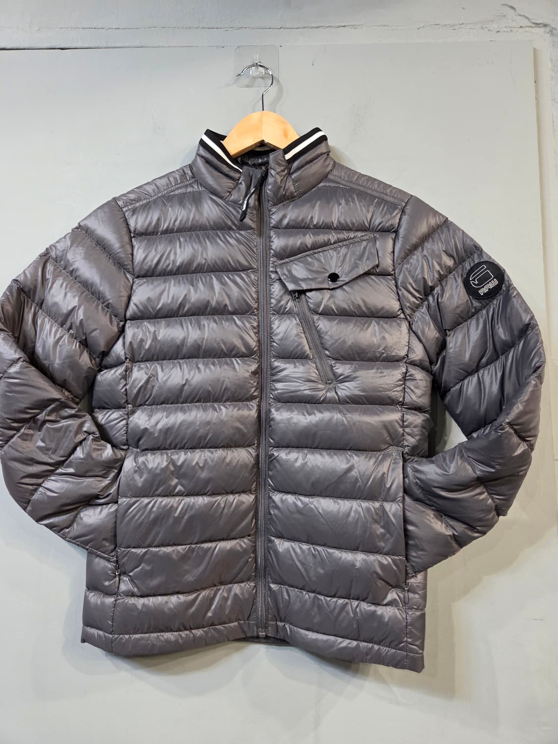 G-STAR RAW 경량 패딩 점퍼 그레이(S) 상품이미지1