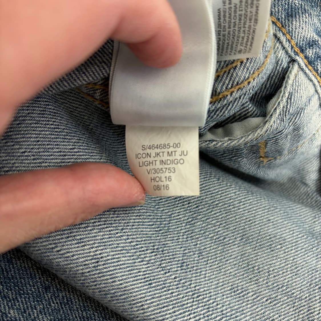 GAP 빈티지 데님 청자켓(S) 상품이미지6