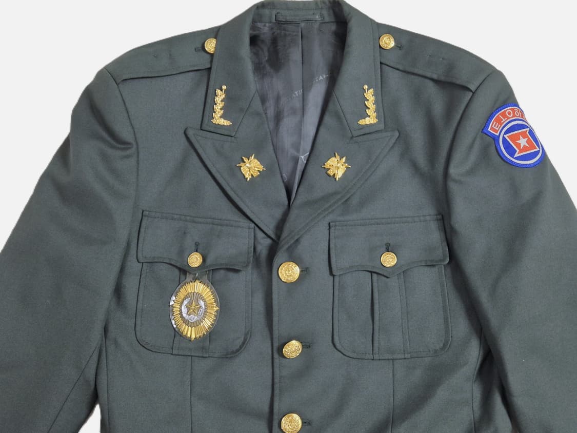 육군 구형 정보통신학교 통신 동계 위관 정복 전투복 상의 자켓 (M) 상품이미지5