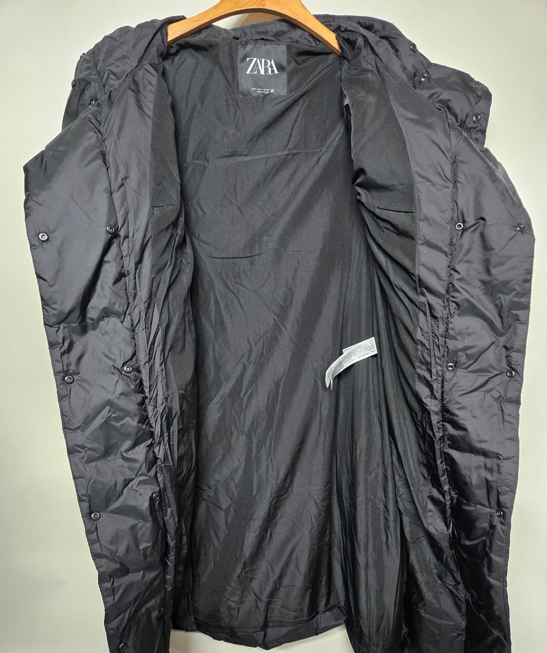 자라 블랙 롱패딩 S 모자퍼X 상품이미지3