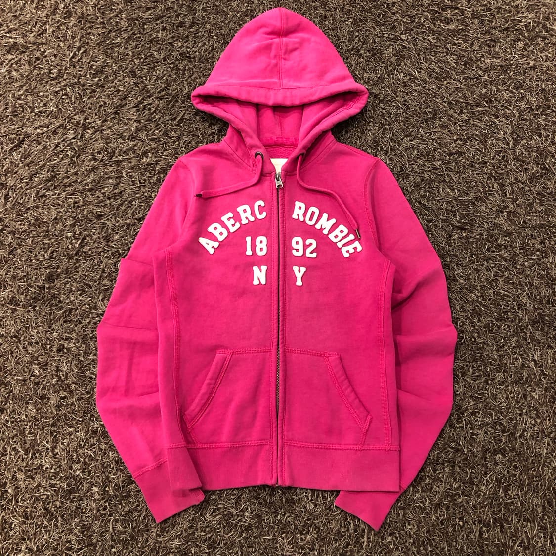 아베크롬비 핑크 딱붙 후드집업 상품이미지1
