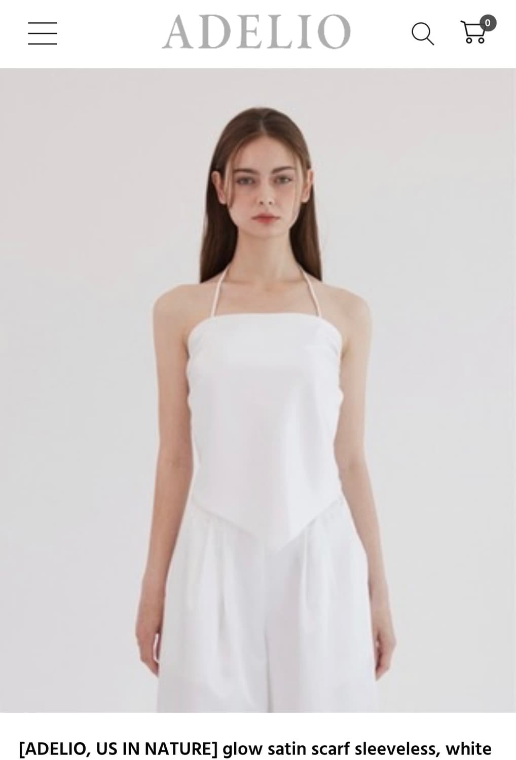 아델리오)[MADE] Glow Satin Scarf Sleeveless 상품이미지1