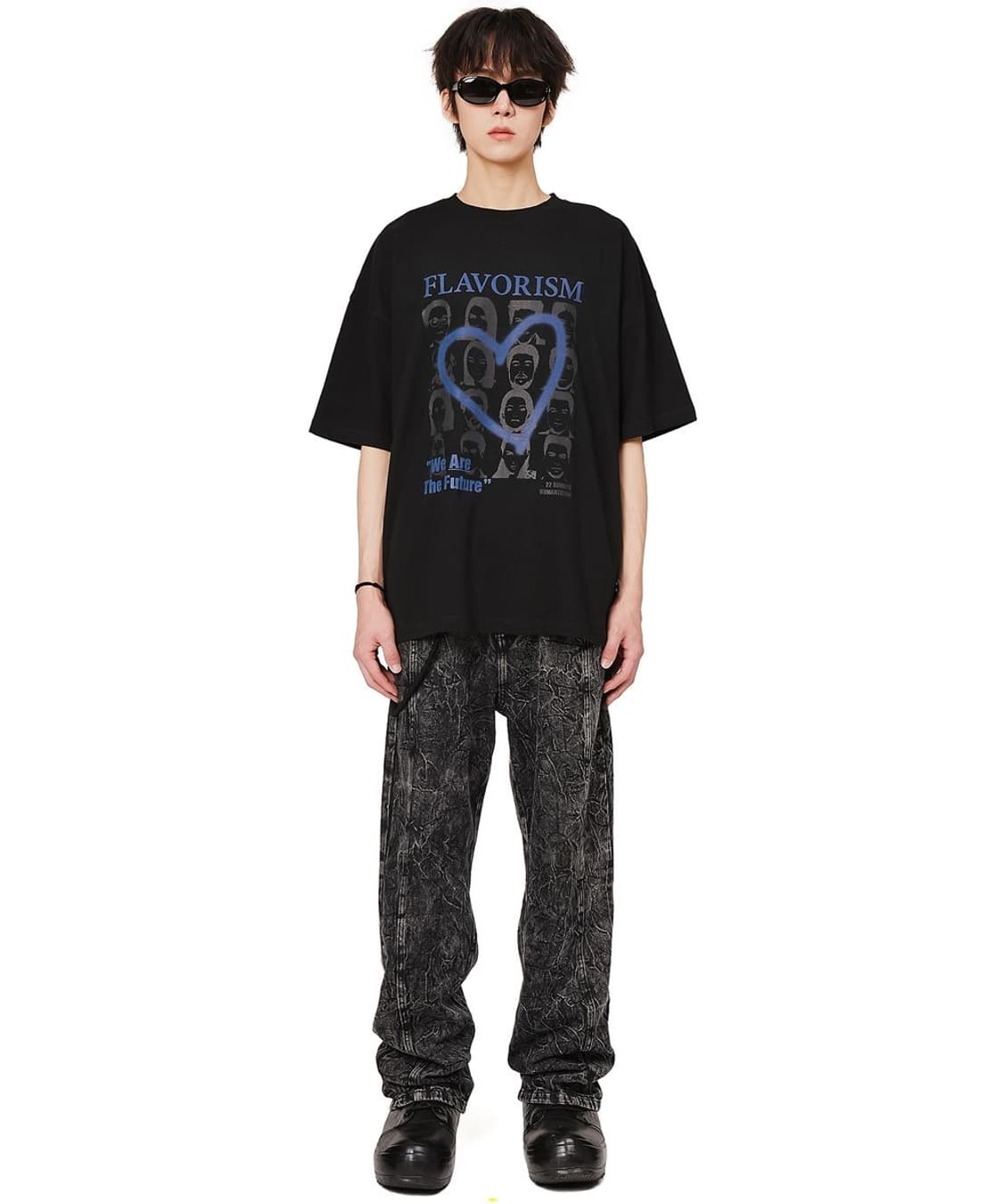 플레이버리즘 라이트닝 워시드 크랙 데님 팬츠 바지 청바지 XL 상품이미지3