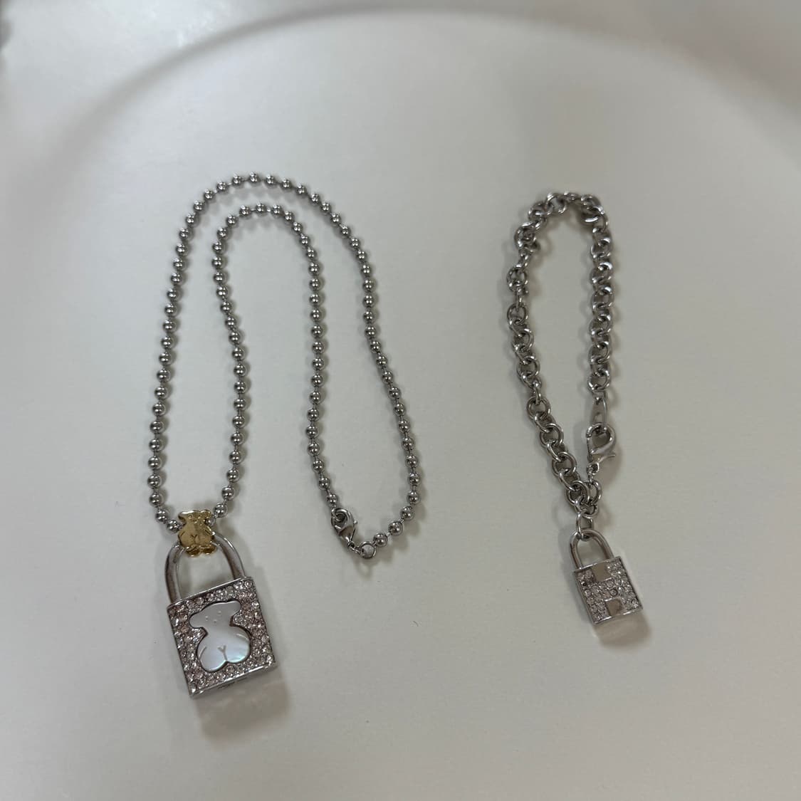 TOUS 토스 자물쇠 목걸이 + 팔찌 set 상품이미지1