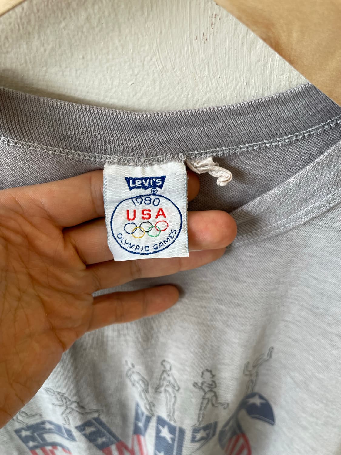 80‘s Levis USA 1980 올림픽 티셔츠 (XL) 상품이미지2