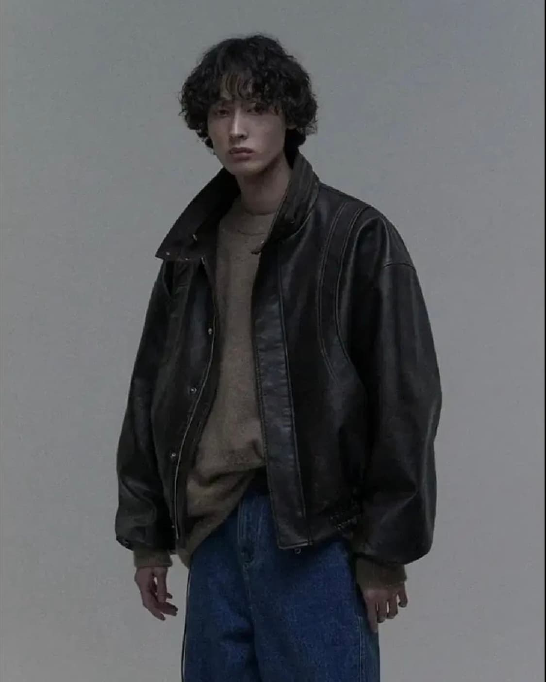 라퍼지스토어 버핑레더 히든 후디드 레더 점퍼  상품이미지2