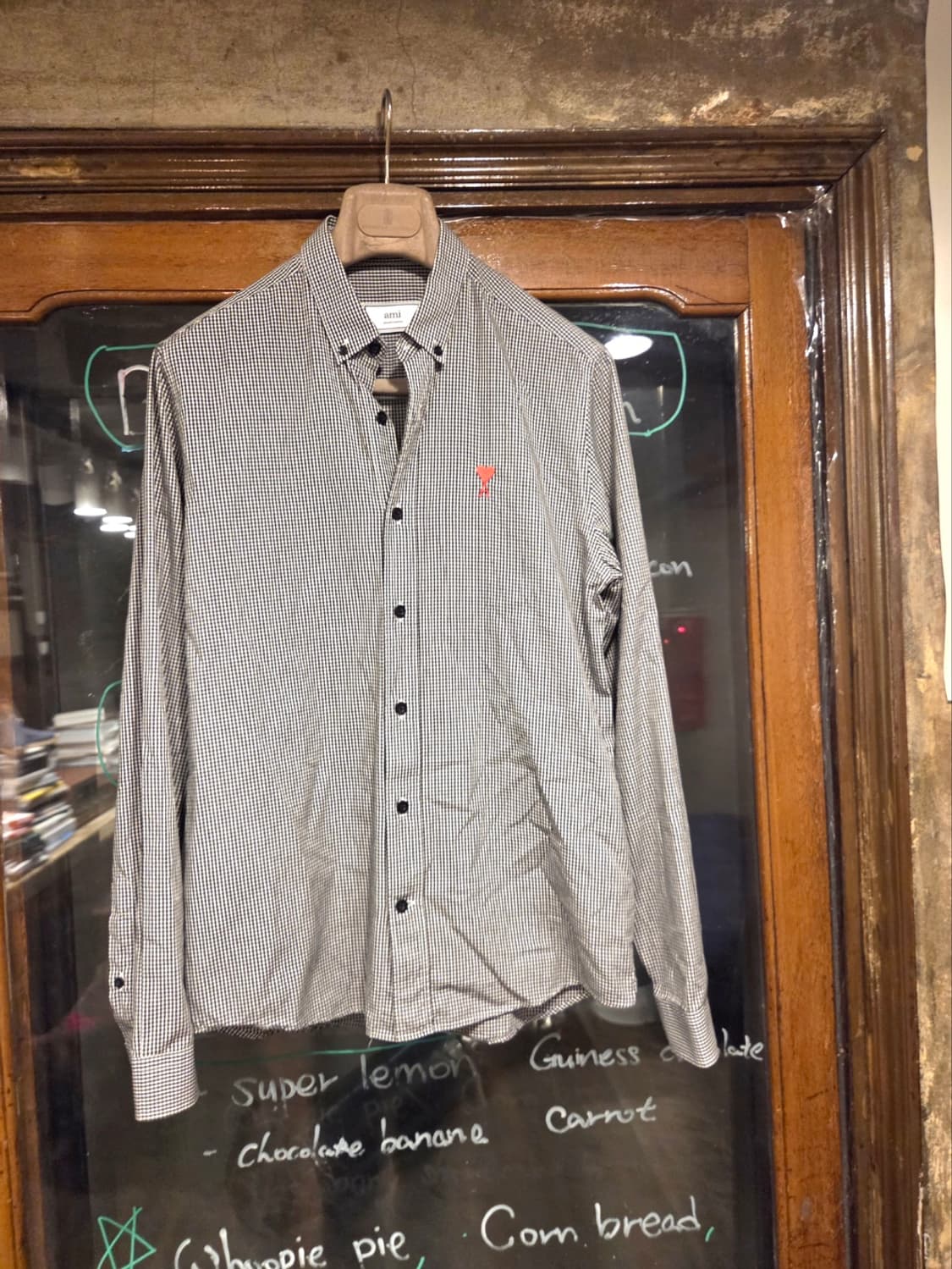 아미 깅엄패턴 버튼다운셔츠  상품이미지8