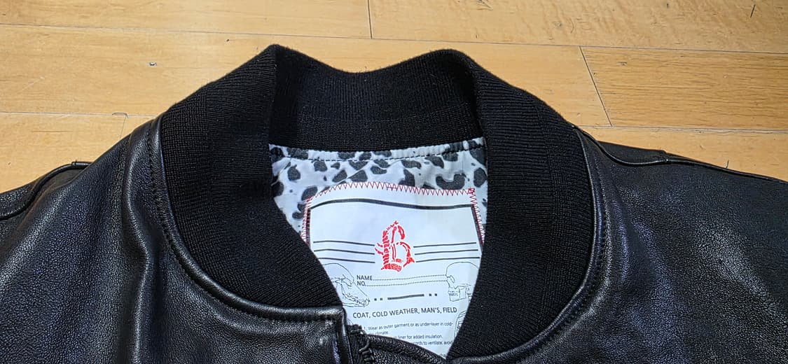 블랙아웃 가죽 ma-1 xxl 상품이미지2