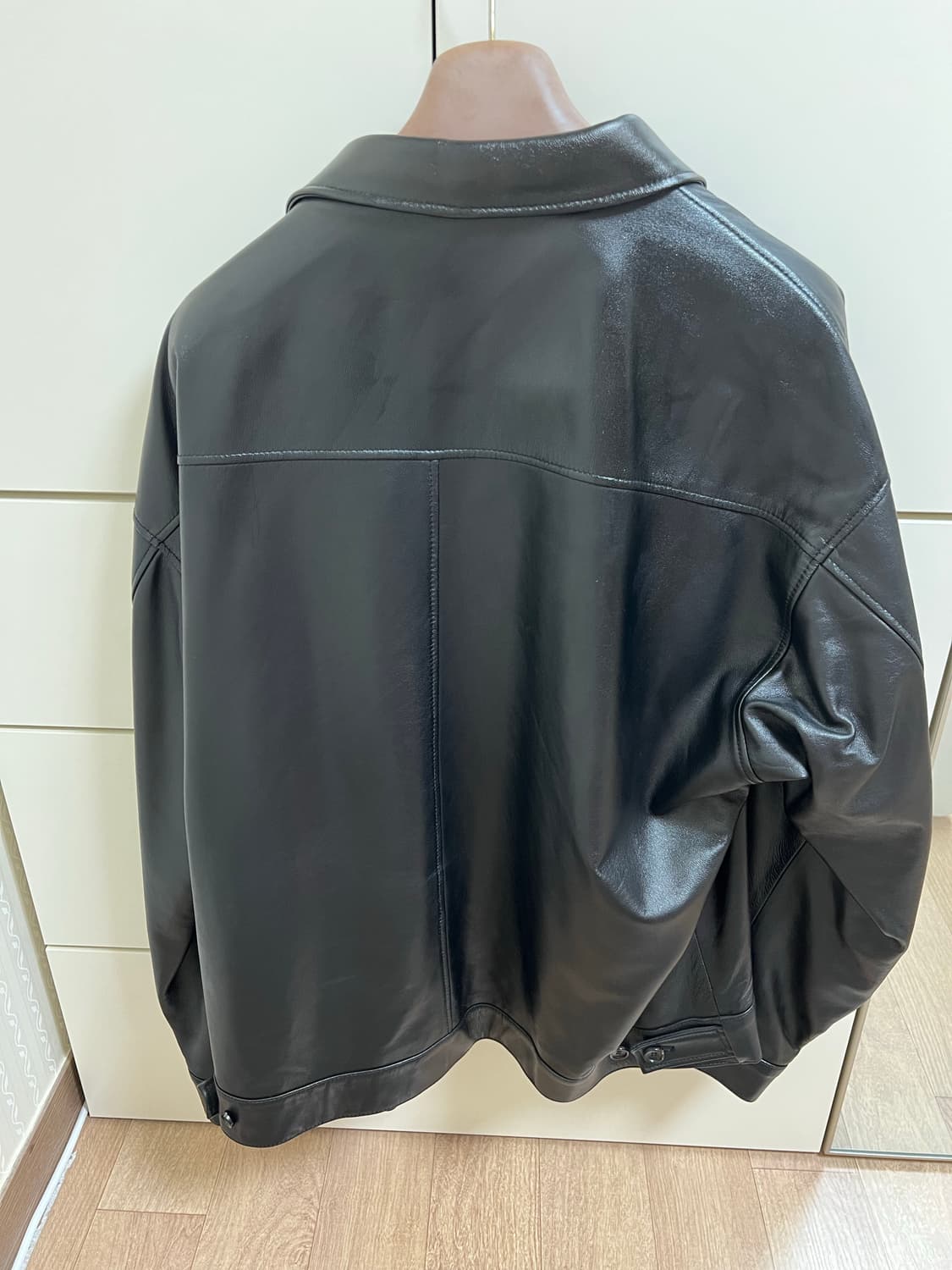 ox스튜디오 오버핏 가죽자켓 상품이미지2