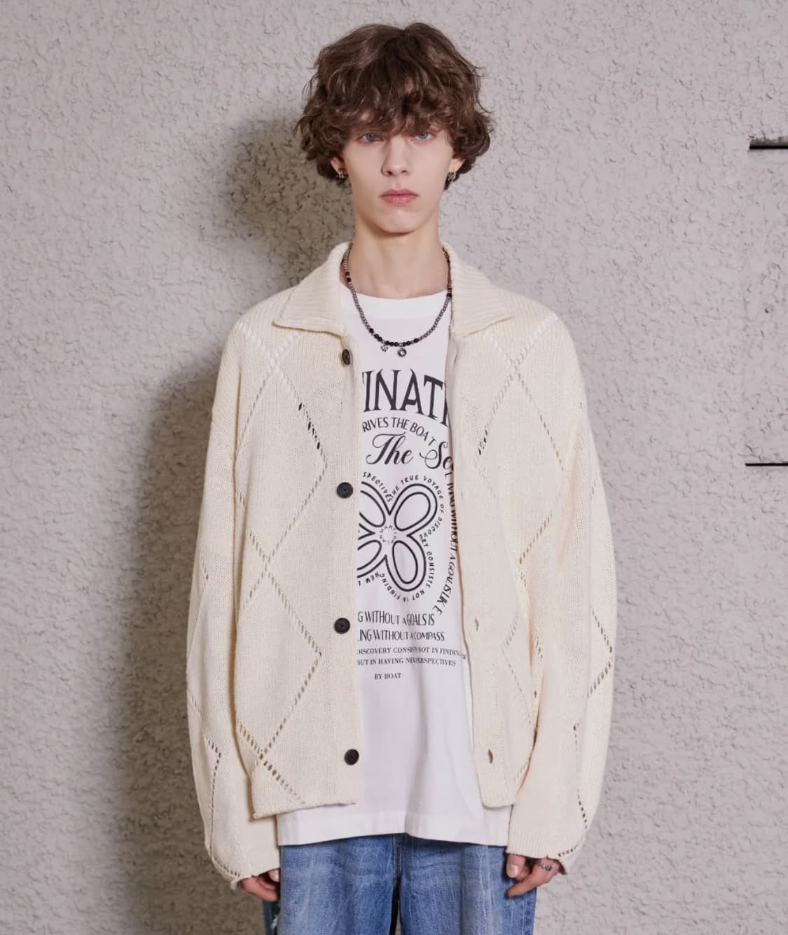 마틴플랜 다이아 펀치 가디건 아이보리 L 상품이미지1