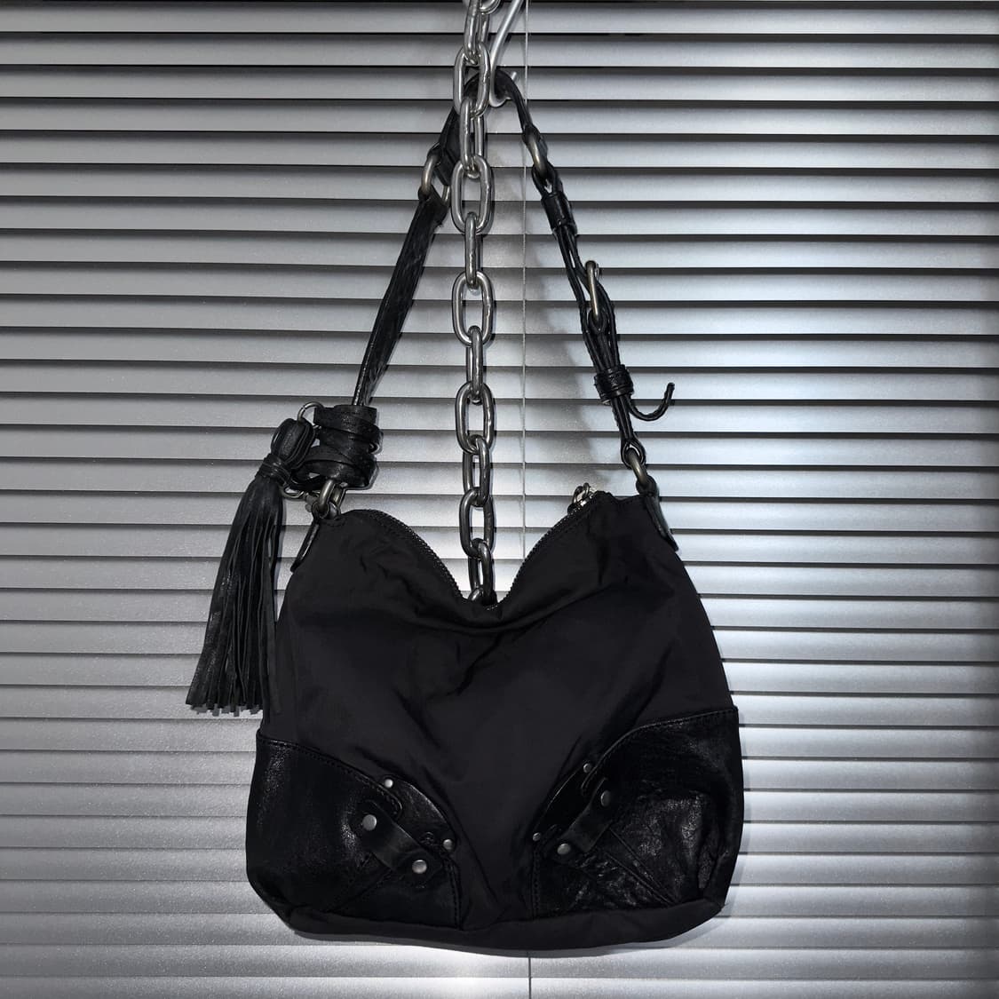 00s 빈티지 쥬시 꾸뛰르 가죽 & 나일론 유틸리티 가방 상품이미지5