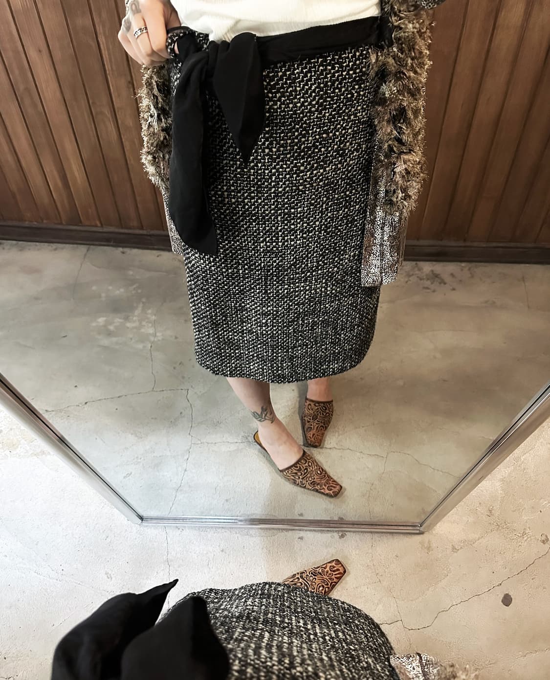 MAXMARA black tweed skirt 상품이미지2