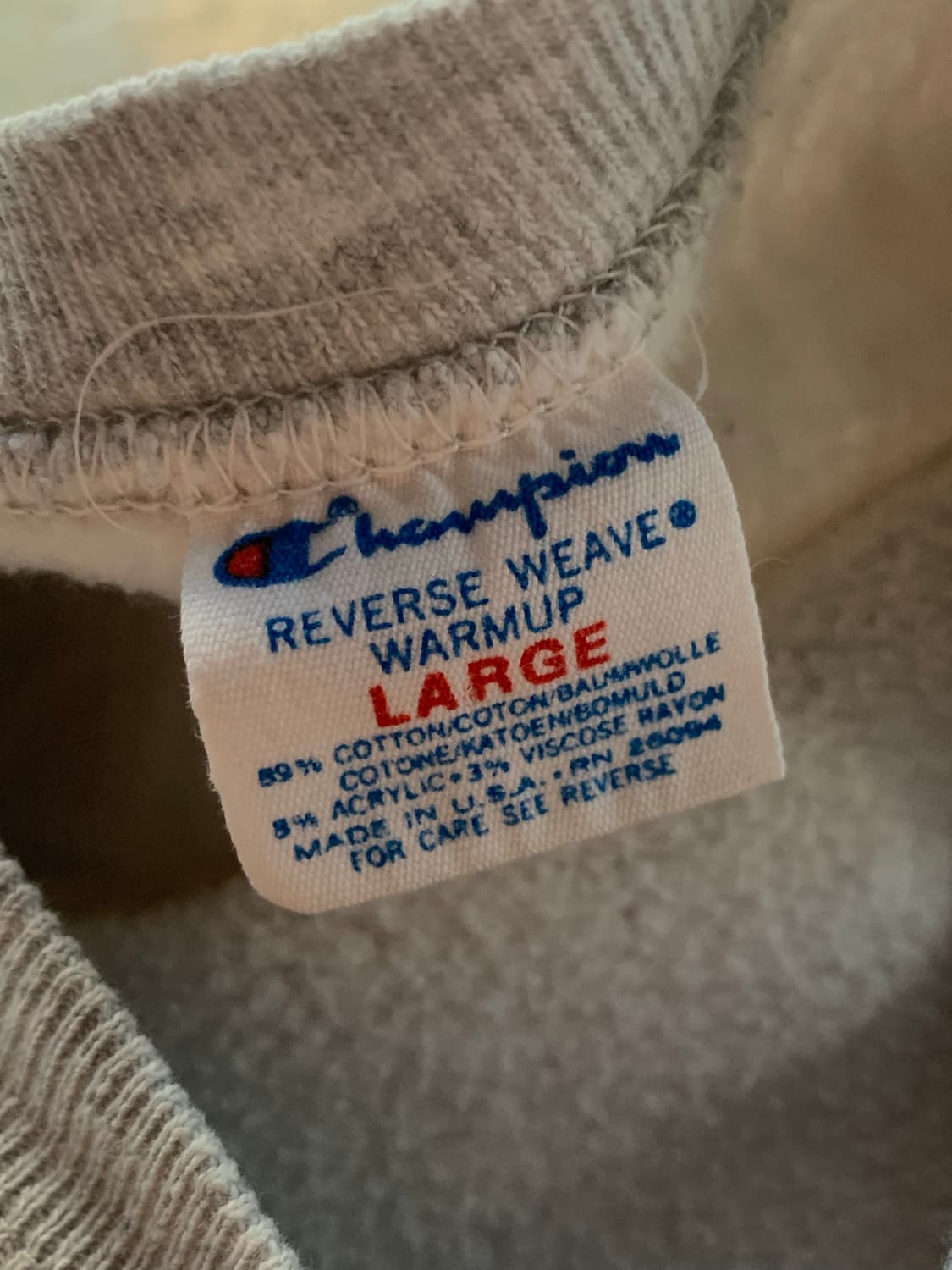 1980s 챔피온 리버스위브 스웻셔츠 Wharton 상품이미지4