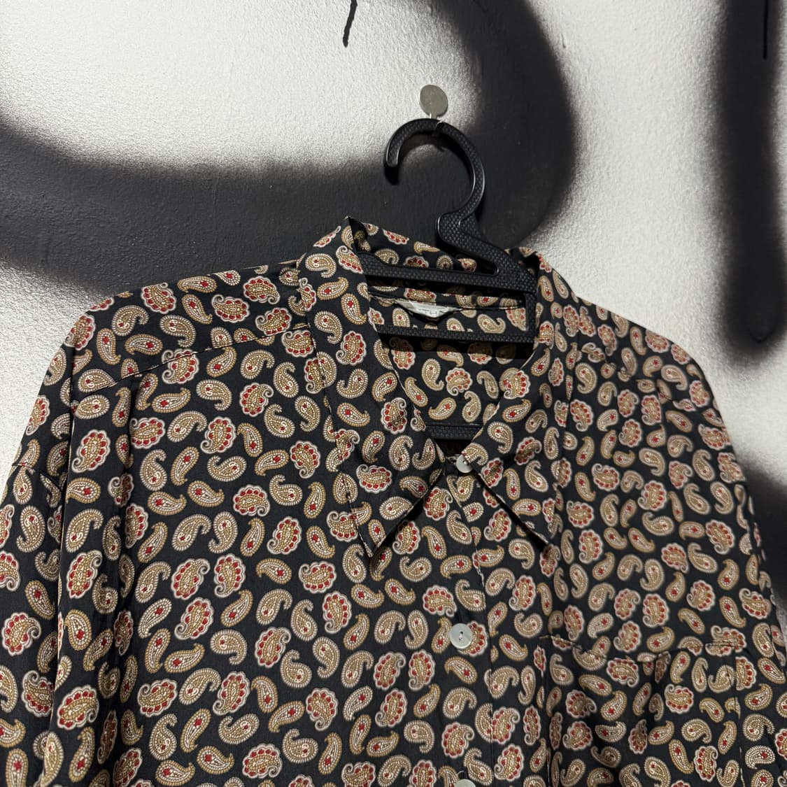 VTG 빈티지 페이즐리 도트 패턴 원 포켓 긴팔 셔츠 상품이미지3