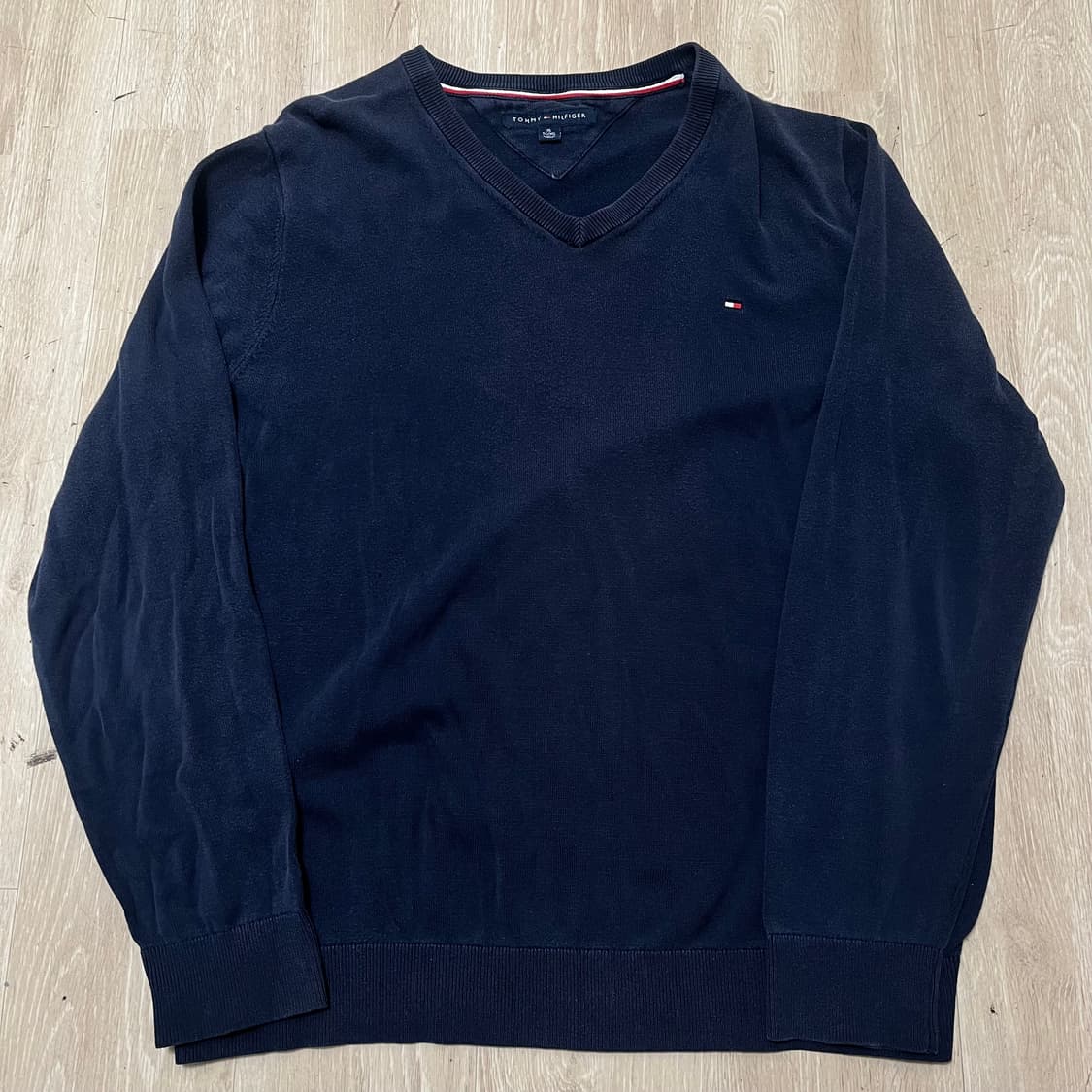 타미힐피거 코튼 브이넥 니트 XL/105 상품이미지1