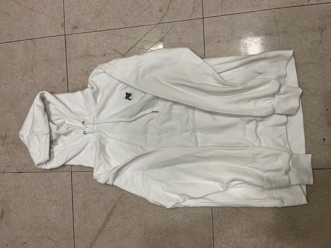 메종키츠네 후드집업 화이트색 싸게팔아용 상품이미지2