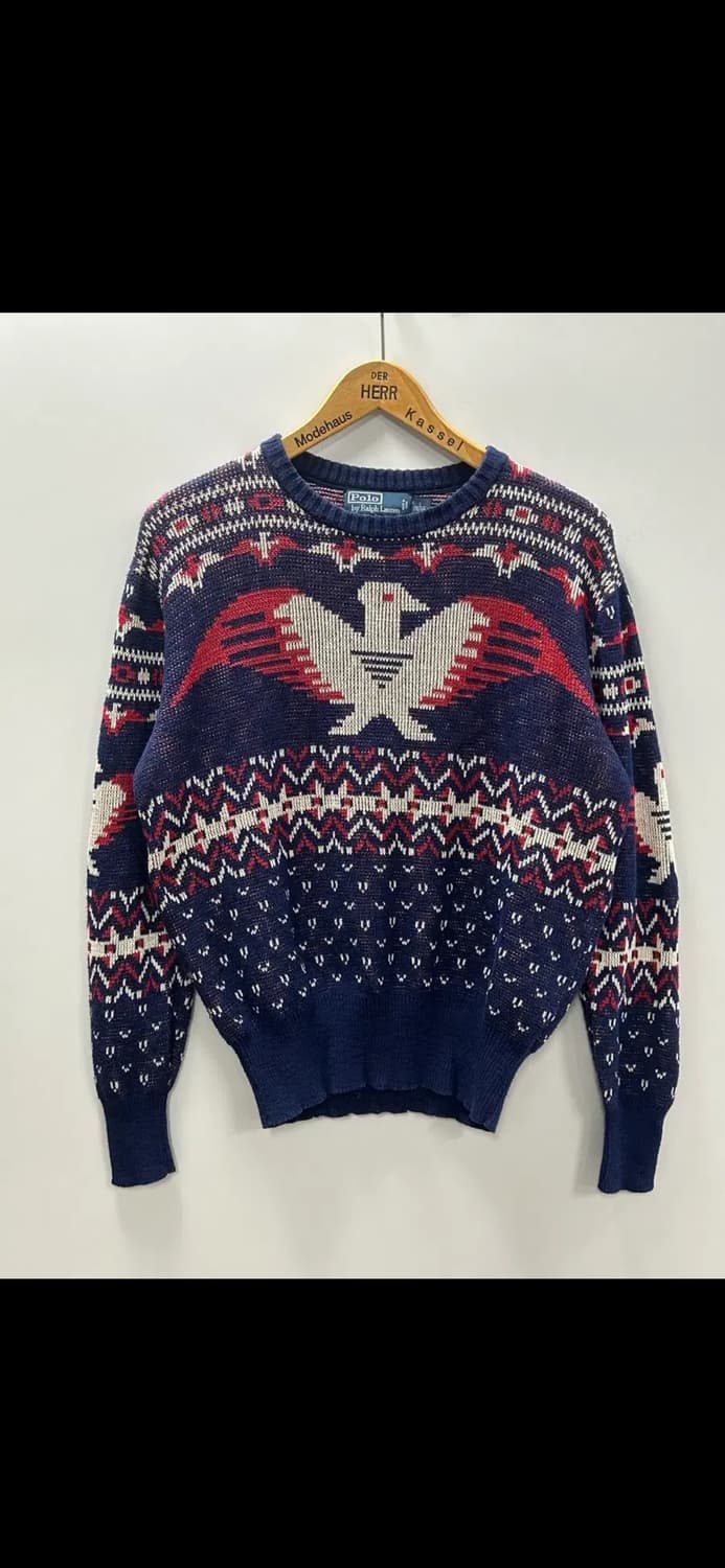 폴로 랄프로렌 썬더버드 패턴 린넨 니트 상품이미지1