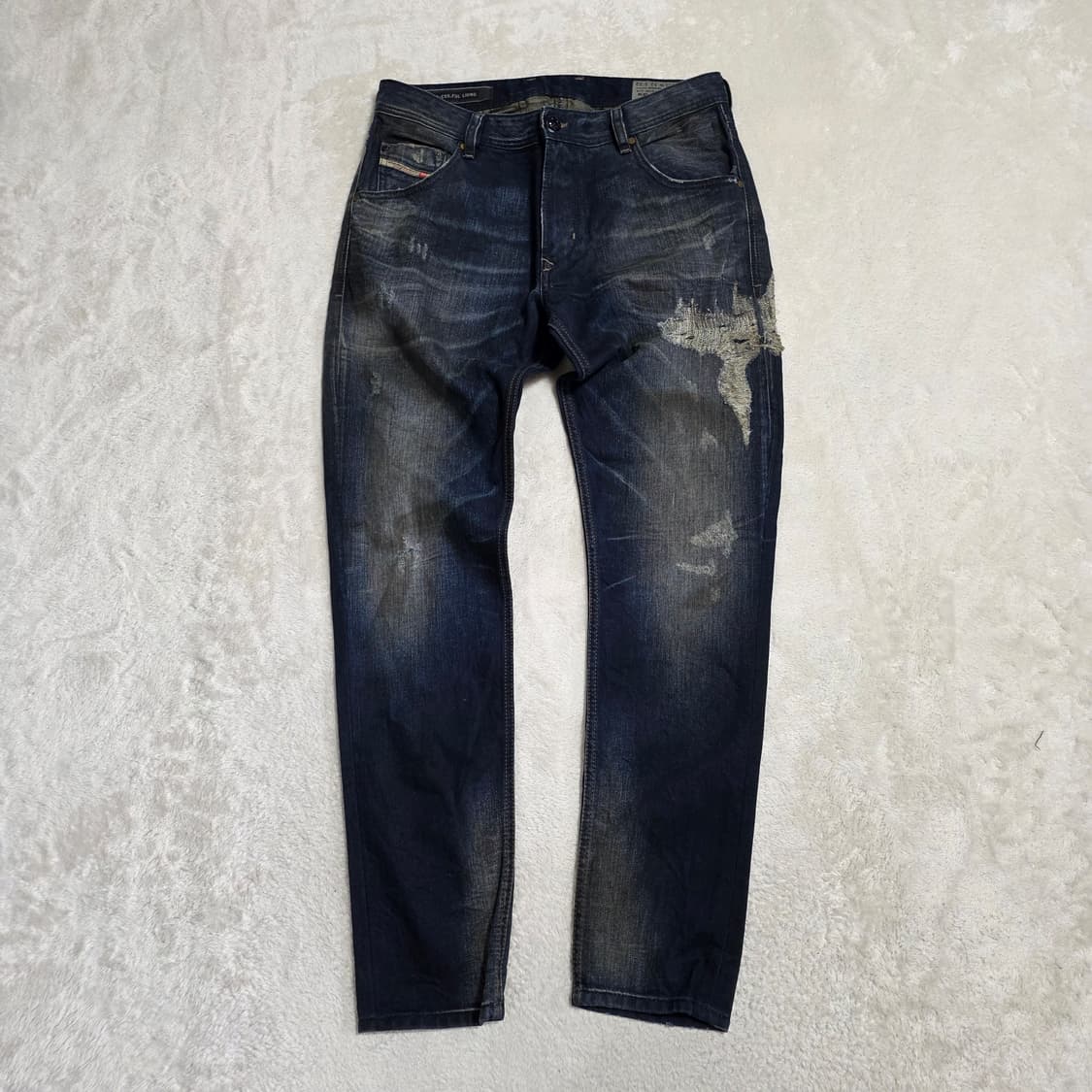 (32)Diesel 디젤 데미지 워싱 데님 팬츠 상품이미지1