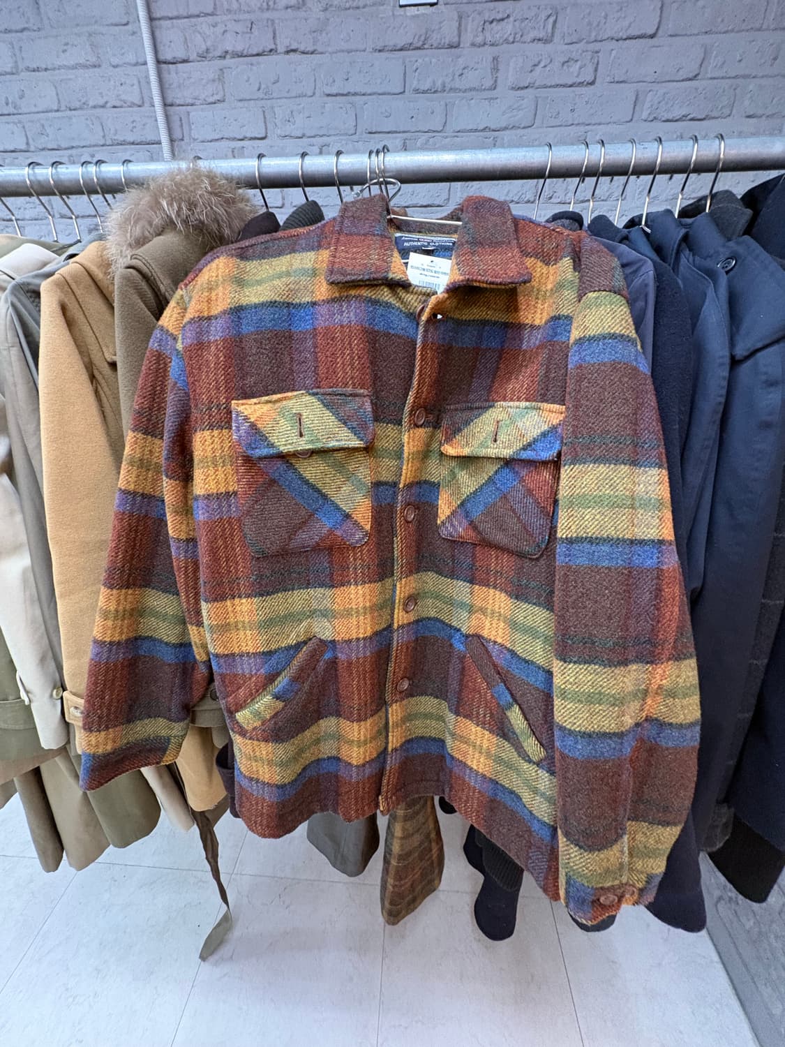 모리걸 체크 코트 상품이미지1