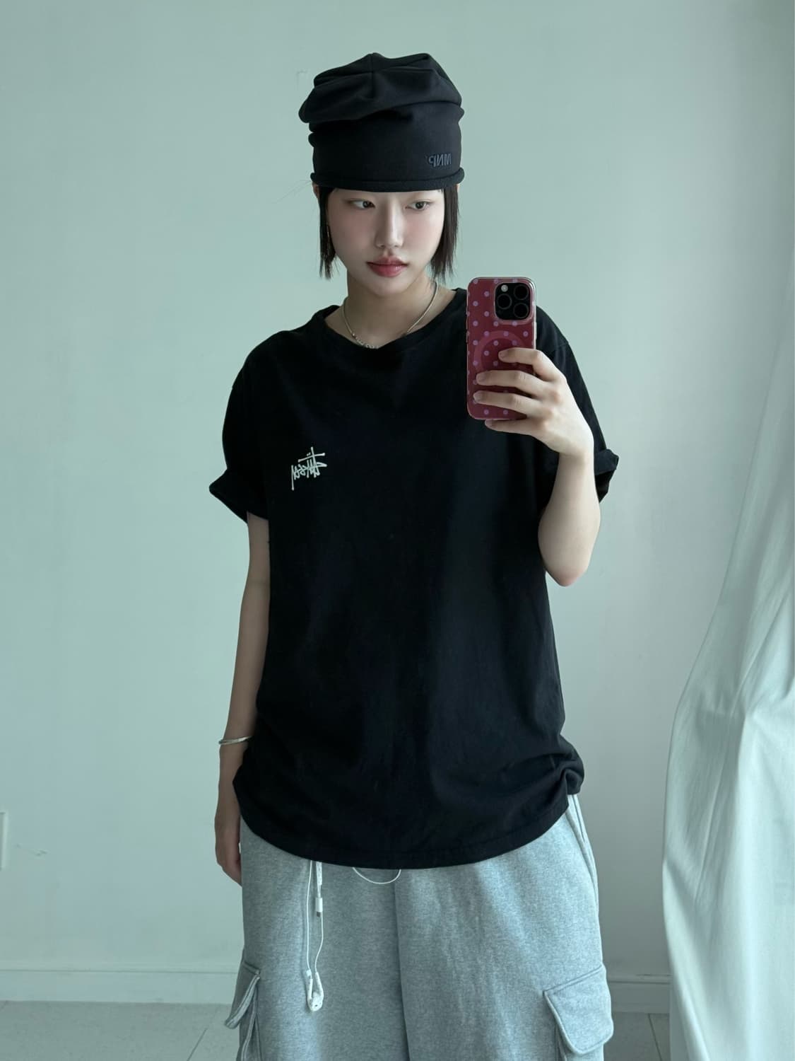 스투시 빅로고 블랙 반팔티 상품이미지3