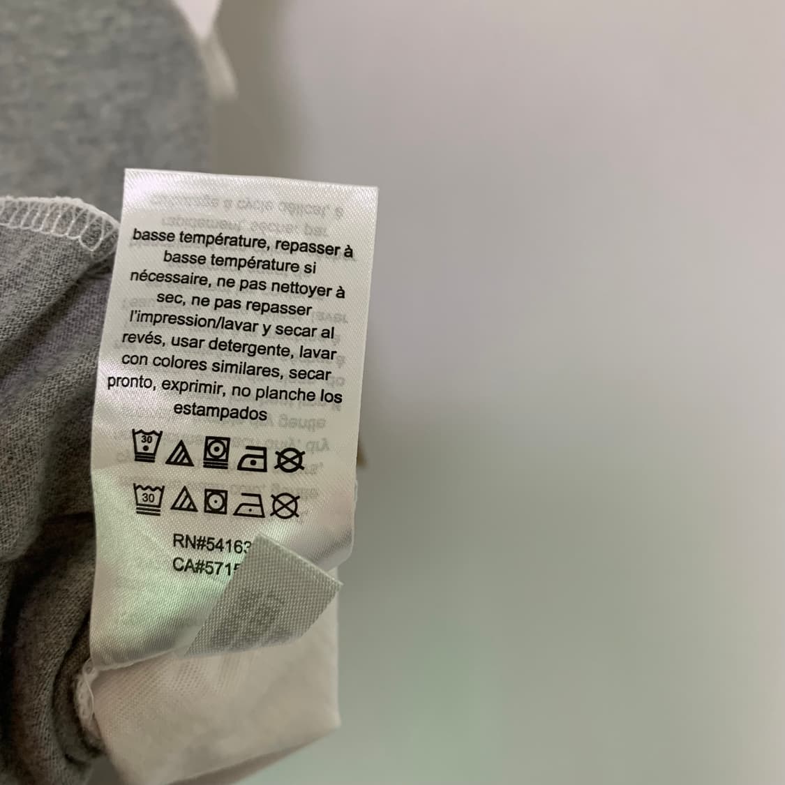 타미힐피거 프린팅 배색 반팔 티셔츠 화이트 그레이 남녀공용 상품이미지3