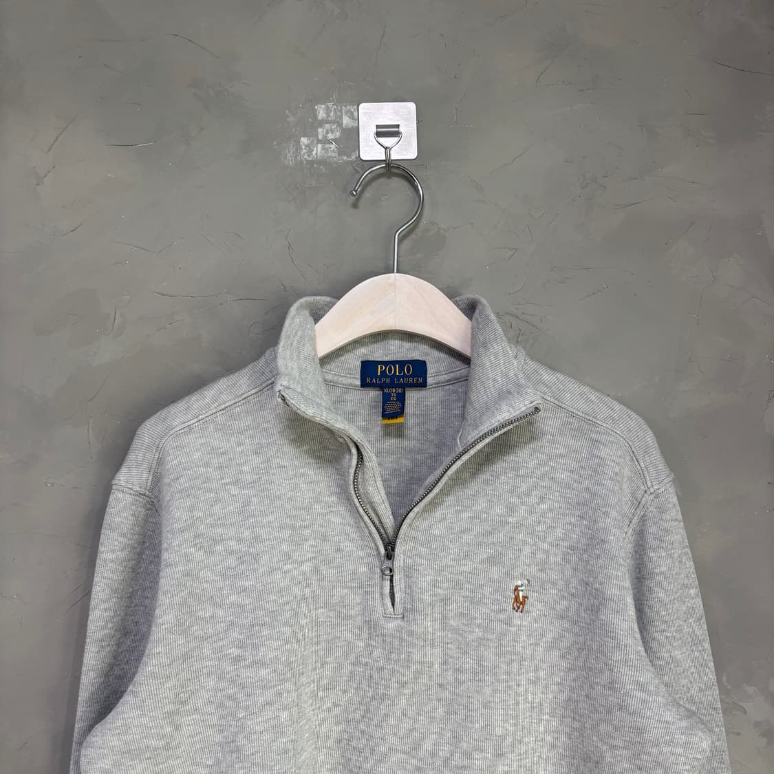 폴로 랄프로렌 니트 반집업 그레이 상품이미지2