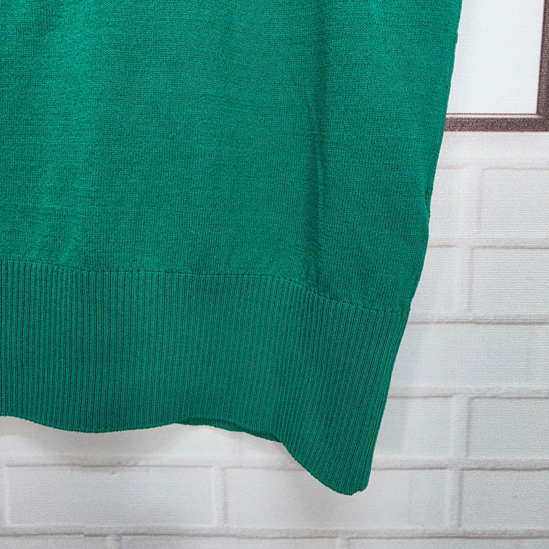 25SS 베네통 여성 반팔 칼라 니트 티셔츠 100(L)사이즈 새상품급 상품이미지5