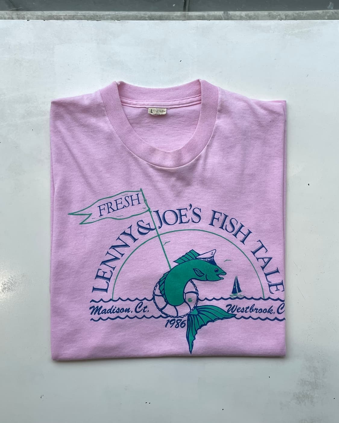 80’s “Lenny&Joe's Fish Tale” 🐟 T-shirt 상품이미지9
