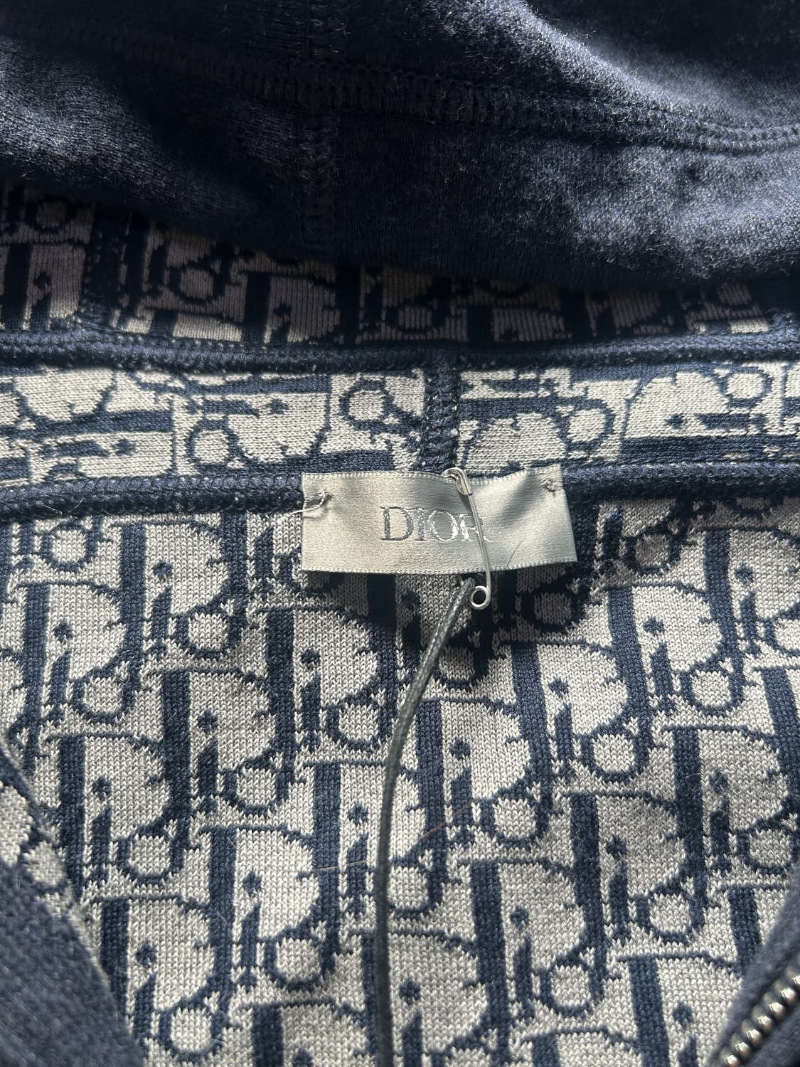 [M, 새상품급] 디올 오블리크 캐시미어 후드집업 상품이미지2