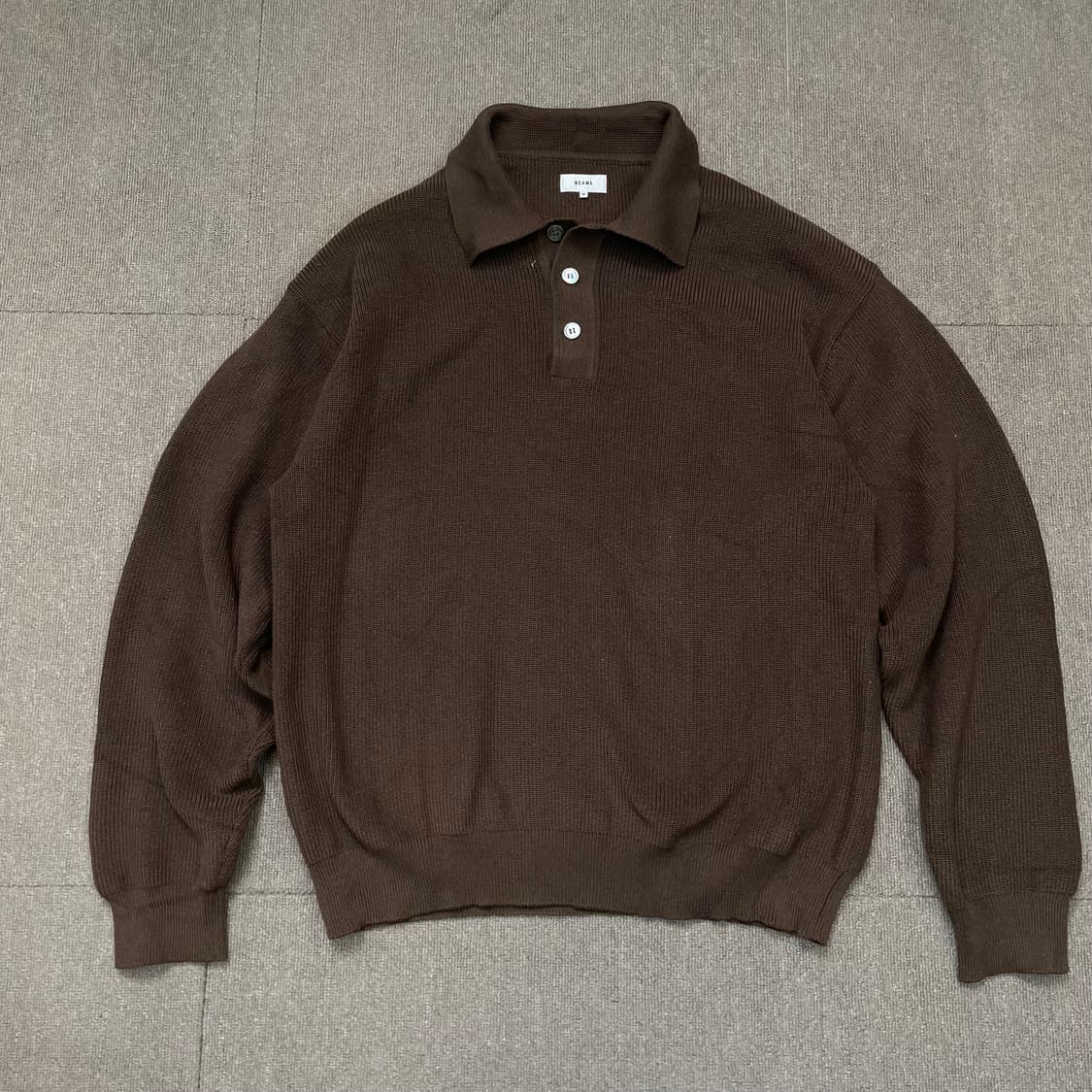 beams 빔즈 코튼니트 카라 m  상품이미지1