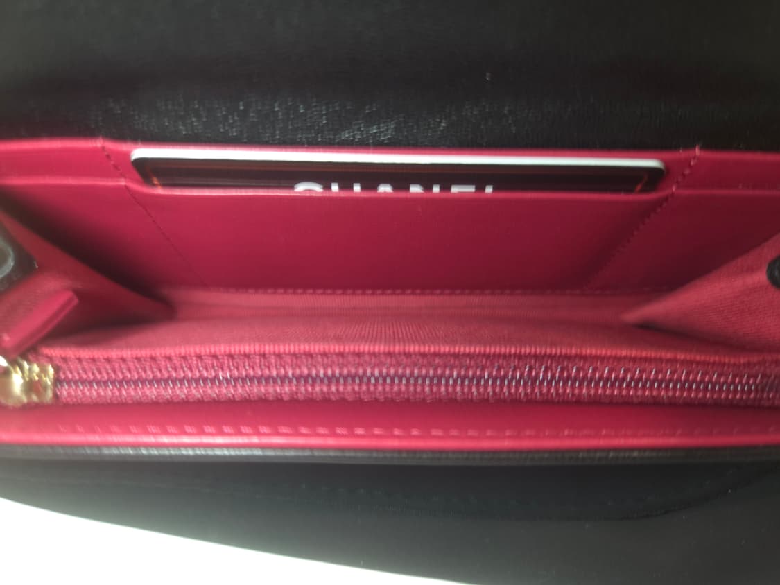 샤넬 19 램스킨 은장 플랩 중지갑 상품이미지4