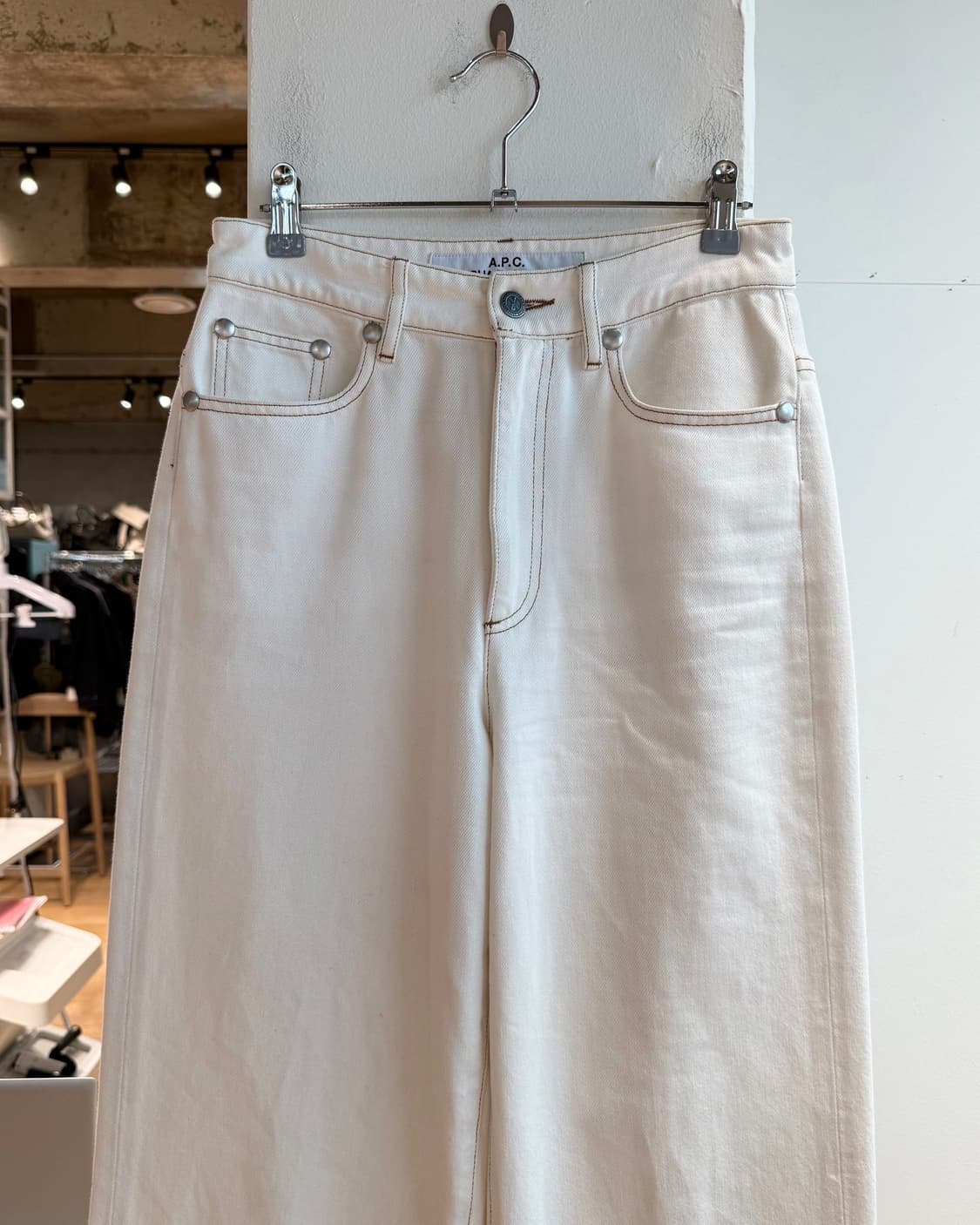 아페쎄 x 나타샤 램지 레비 아이보리 데님 와이드 팬츠  상품이미지3