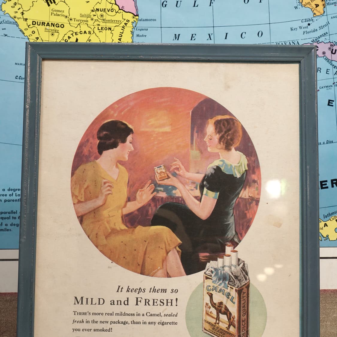 빈티지 소품 1931년 카멜 광고 포스터 액자 상품이미지4