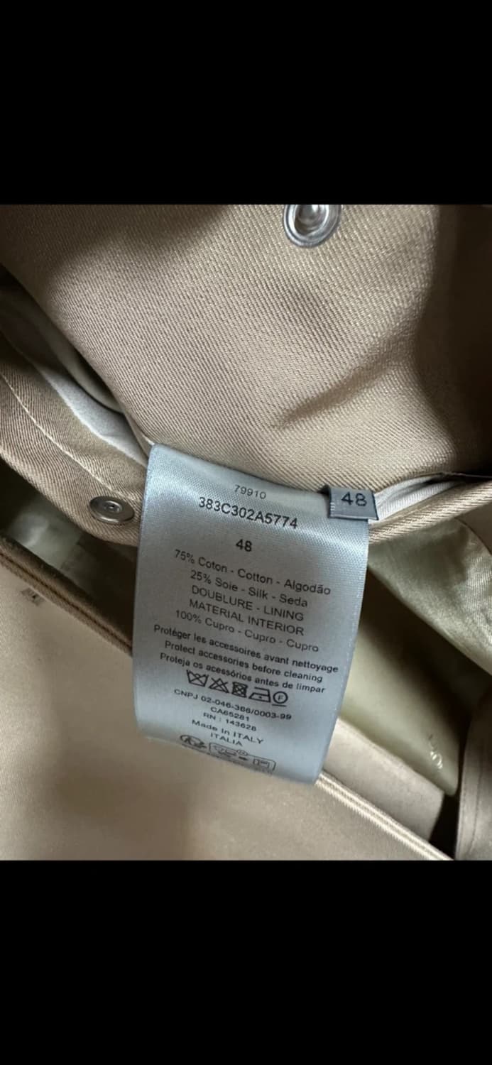 디올 남성 트렌치 코트 오버핏 상품이미지6