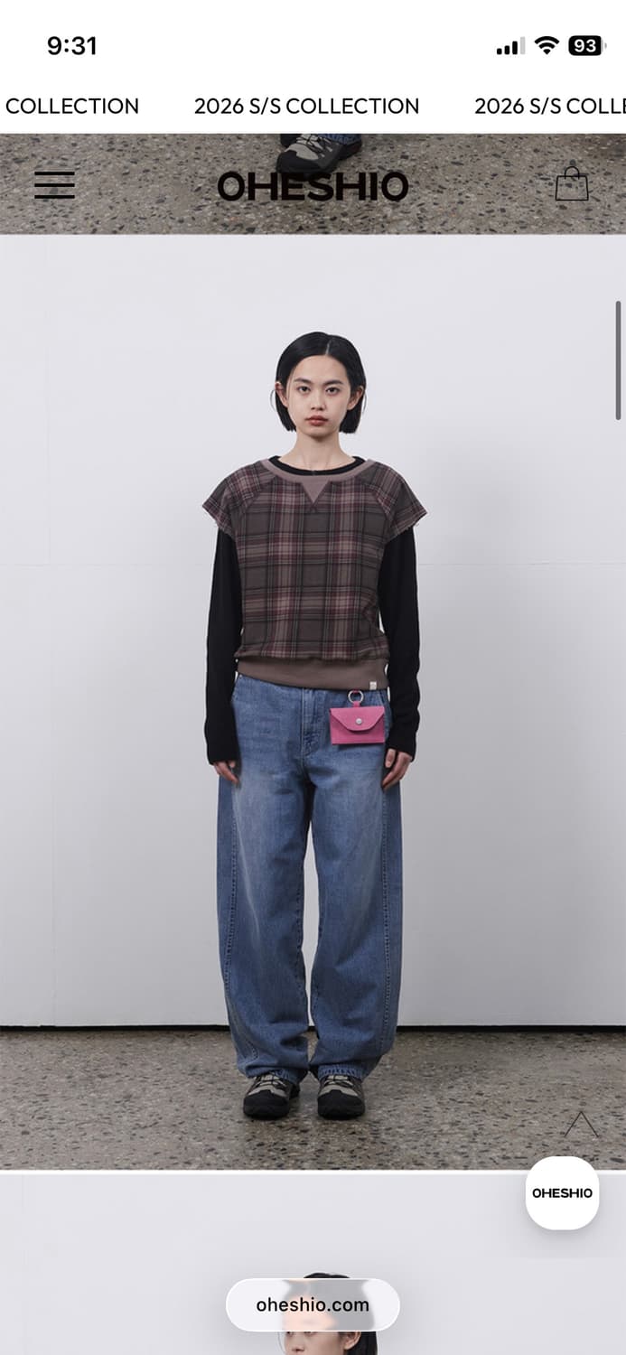 CHECK SHORT SLEEVES SWEATSHIRT 상품이미지2