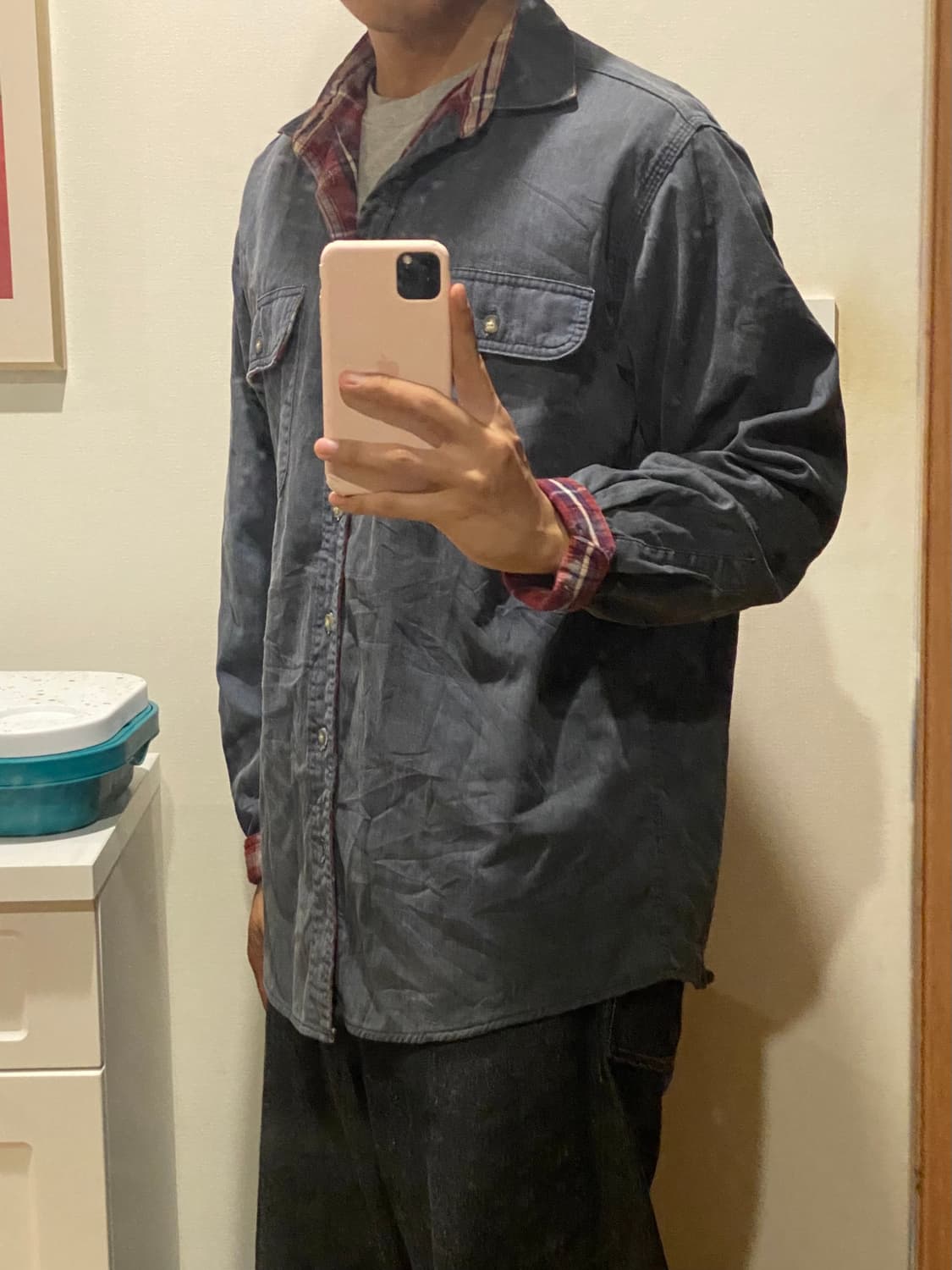 90s L.L.Bean Work Shirt made in USA 상품이미지3