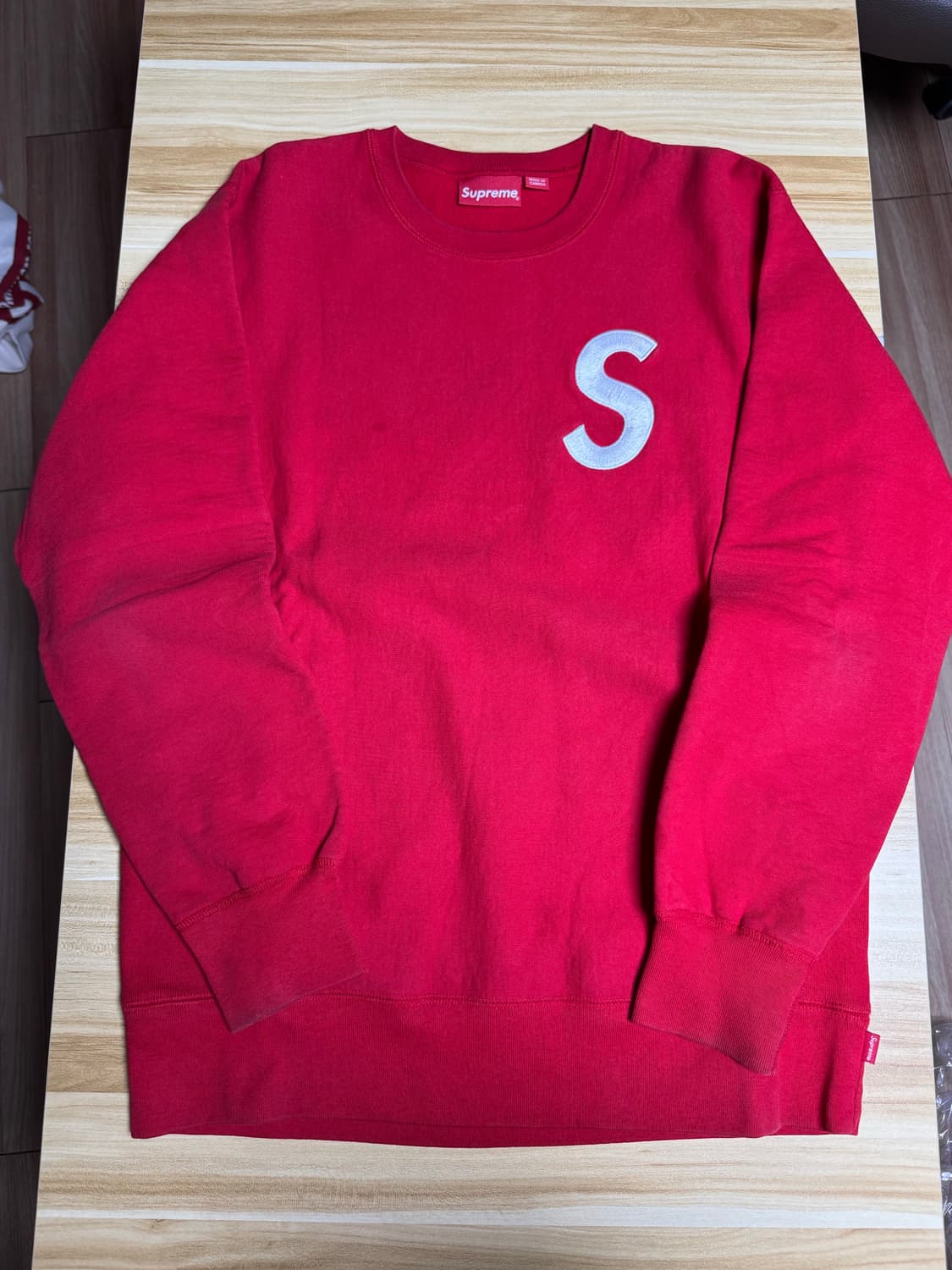 슈프림 S로고 크루넥 맨투맨 레드 L 상품이미지1
