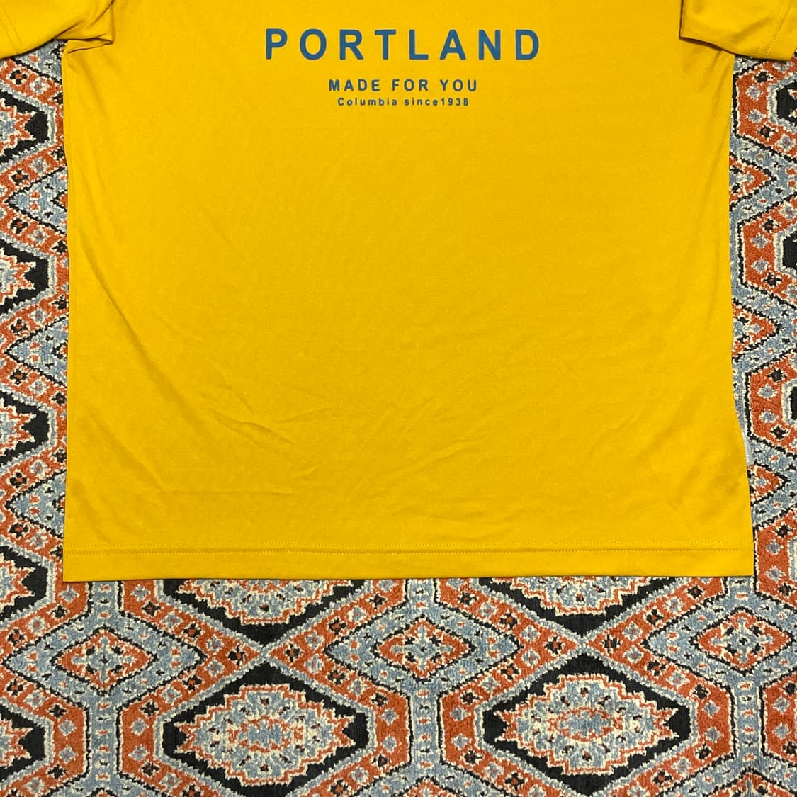 컬럼비아 포틀랜드 프린팅 옐로우 반팔티셔츠 남성M 상품이미지3