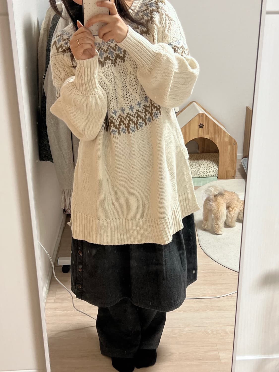 마루빈티지 단추 포인트 레이어드 스커트 상품이미지3