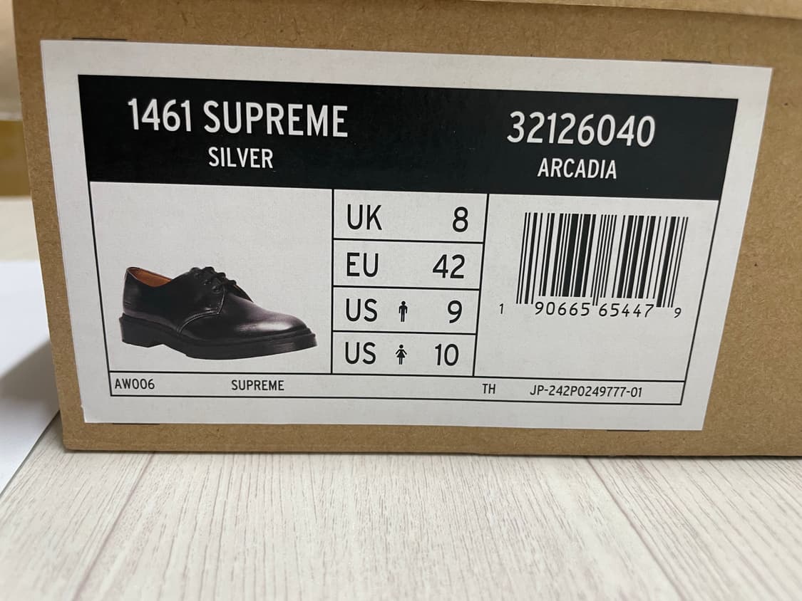 닥터마틴 x 슈프림 1461 그레이 실버 상품이미지2